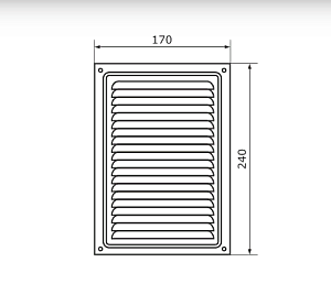 Решетка вент. 170х240 мм (медь антик) #234505